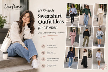 10 Stylish Sweatshirt Outfit Ideas for Women | Cozy Casual Looks